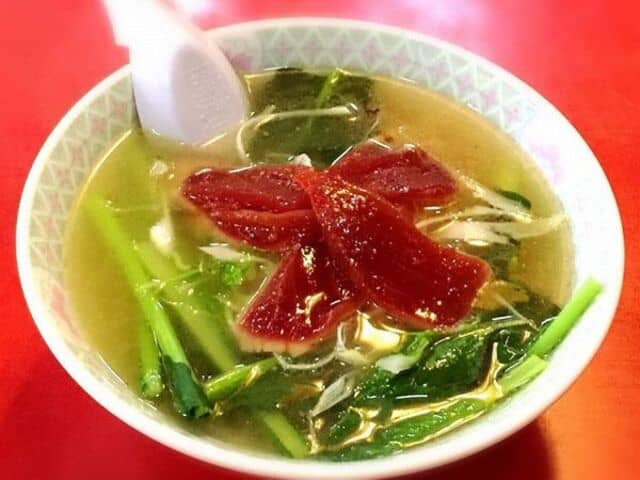 Miura Maguro Ramen with spoon beside