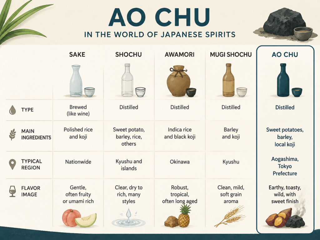 Ao chu and other Japanese spirits