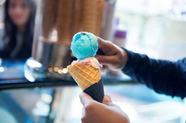 blue ice cream