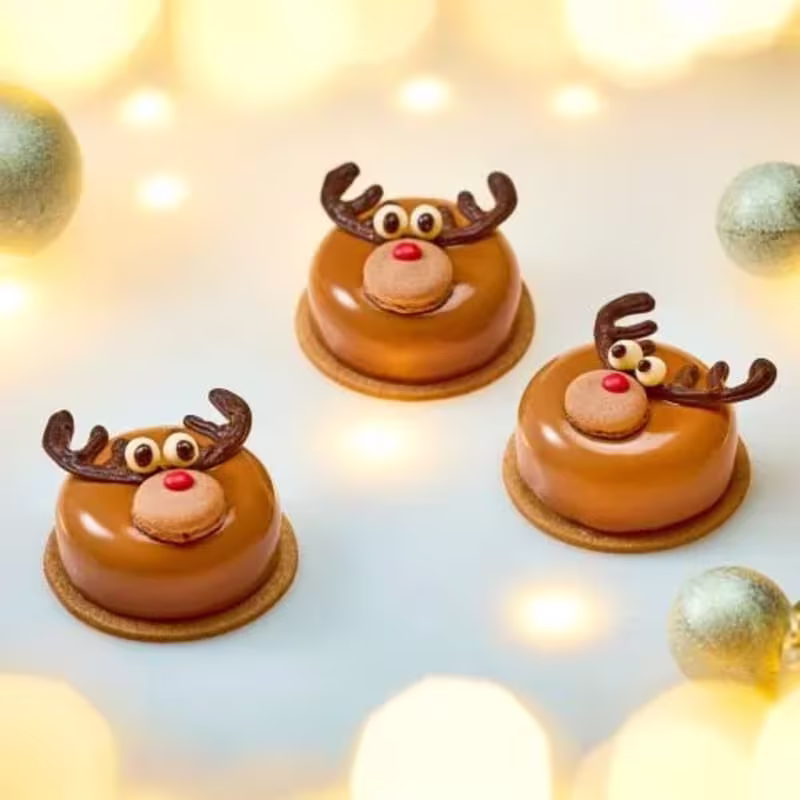 japanese cake christmas rudolph red nosed