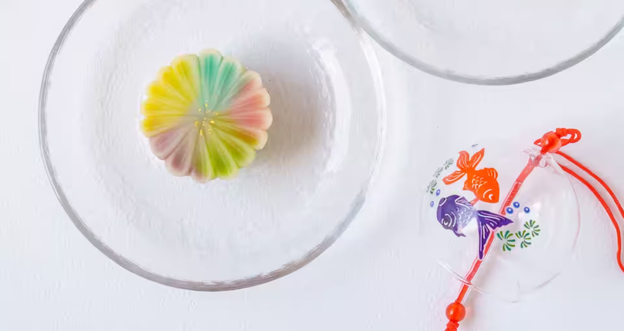 various color wagashi