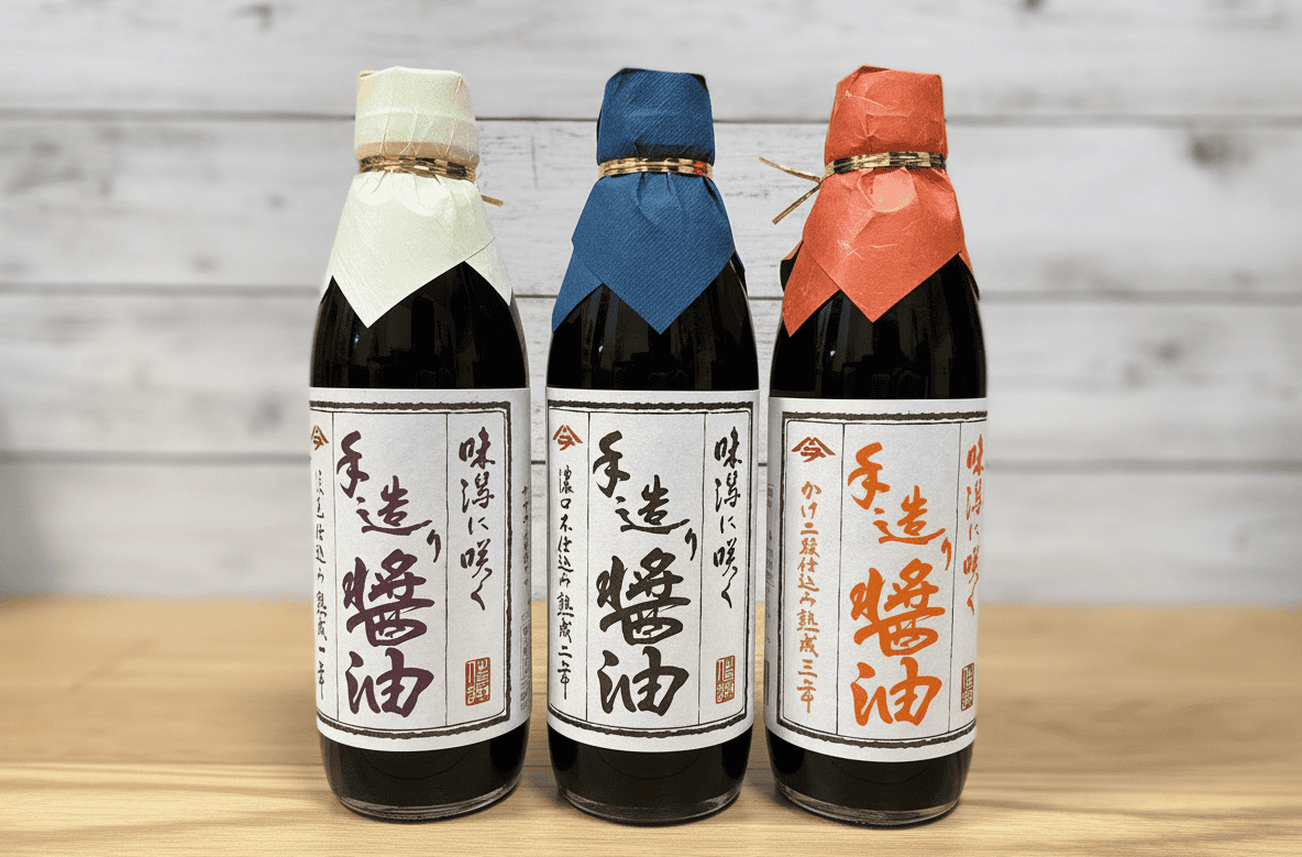 3 type of Japanese soy sauce
