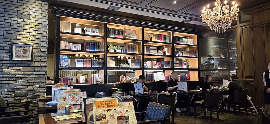 Interior of Hoshino coffee