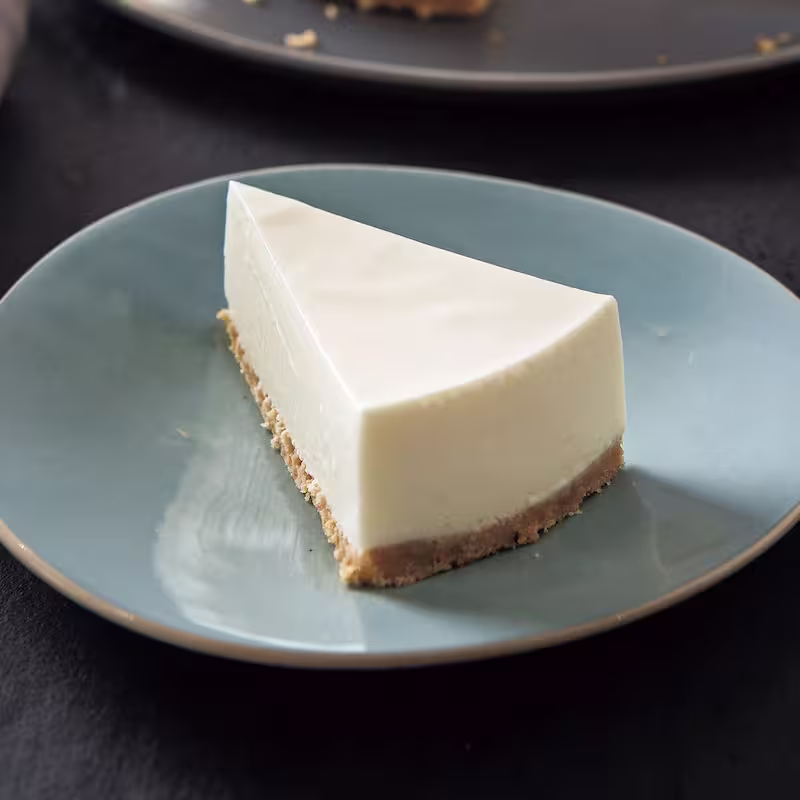 piece of Unbaked cheesecake