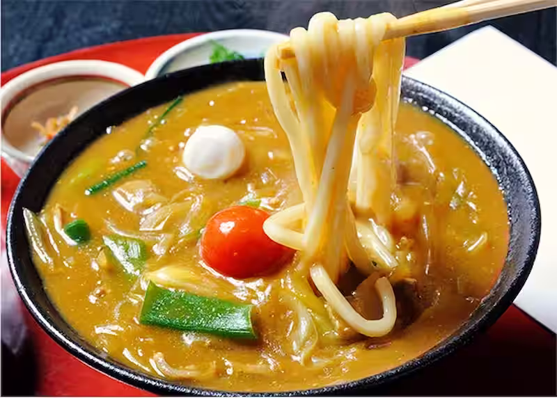 Toyohashi curry udon with chopsticks