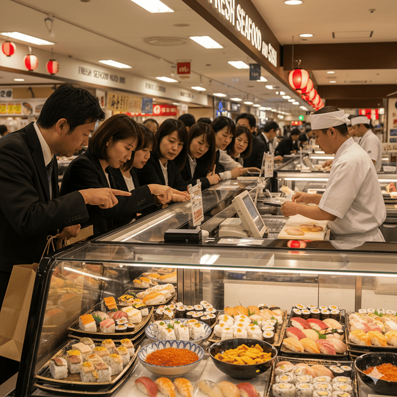 Depachika seafood and sushi