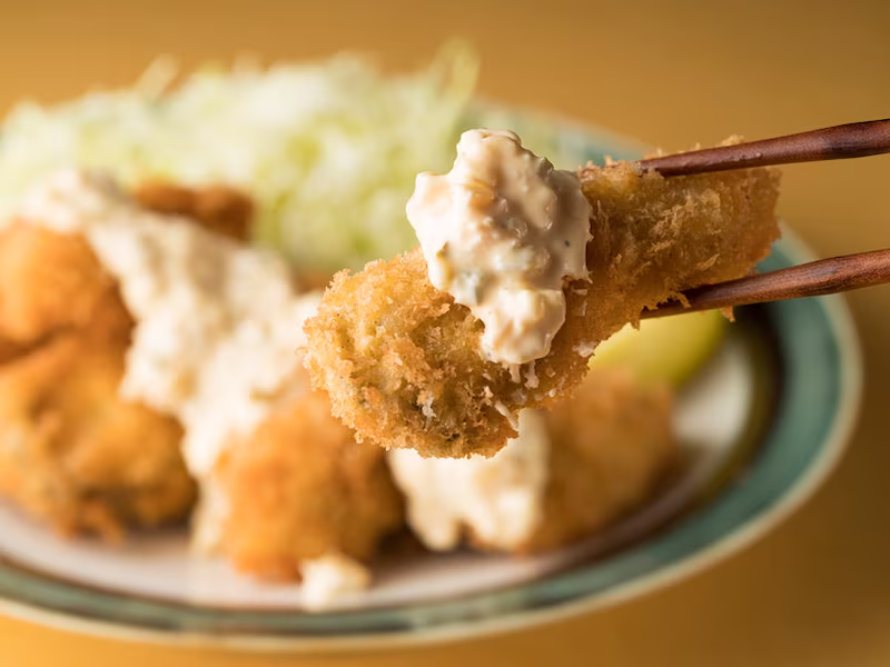 Kaki Fry with cream filling