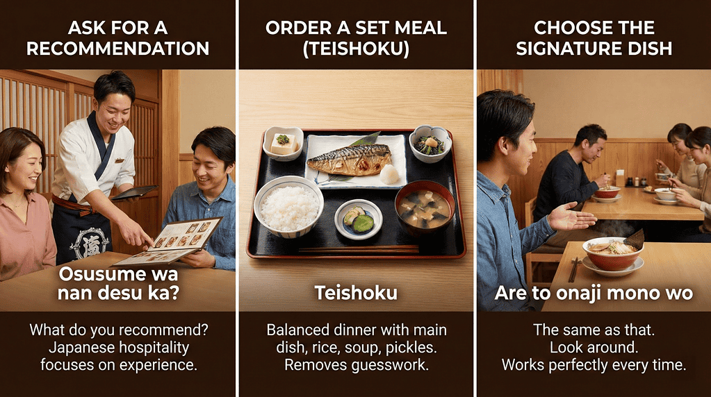 The 3 Safest Ordering Strategies - how to order food in japan with no english menu