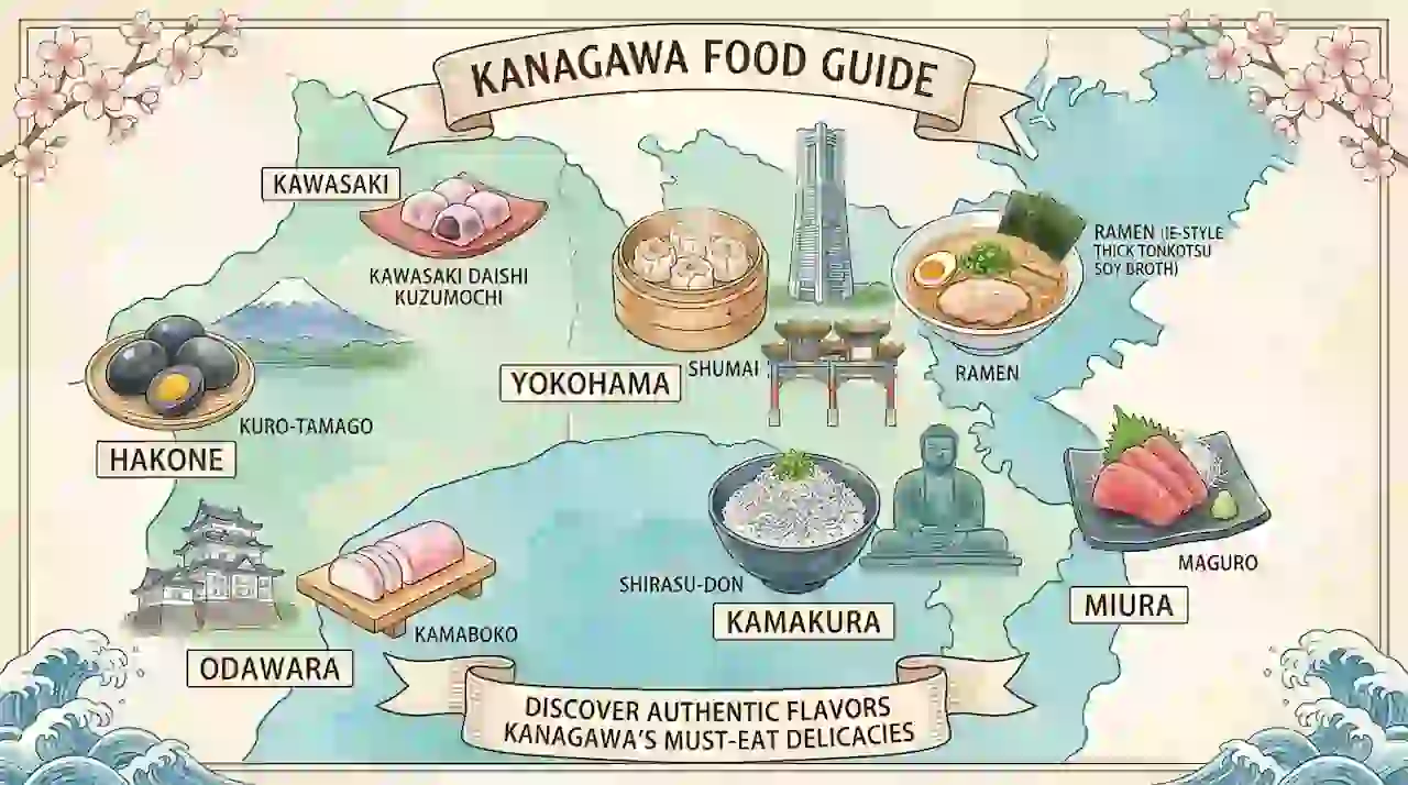 Kawasaki local dishes and specialties in Kanagawa.