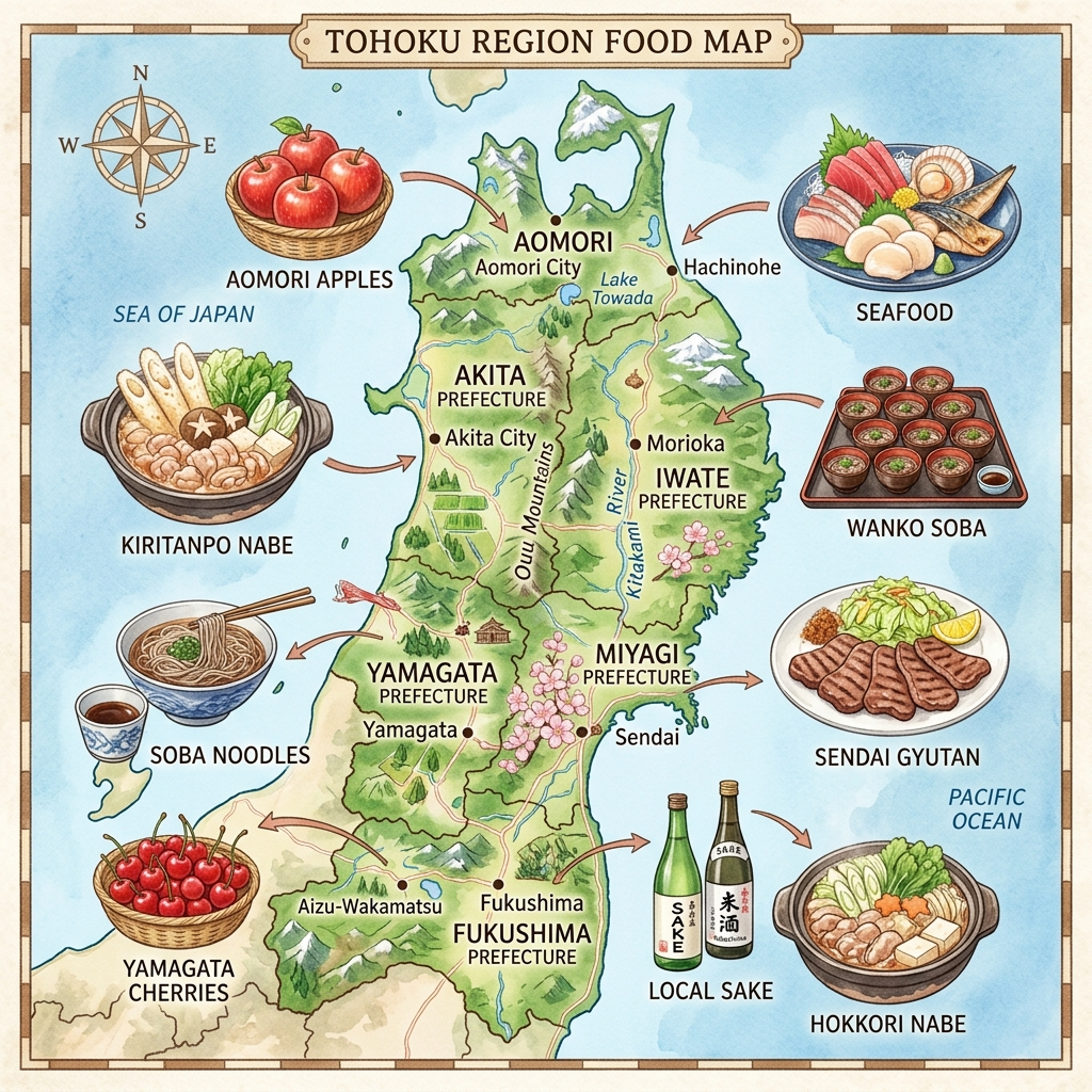 Tohoku Food map