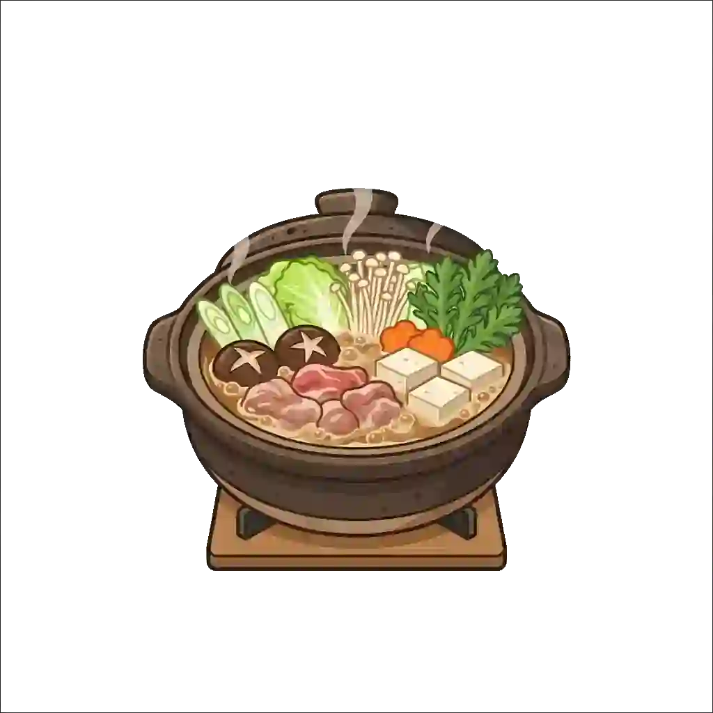 Japanese hot pot dishes including sukiyaki shabu shabu and nabe