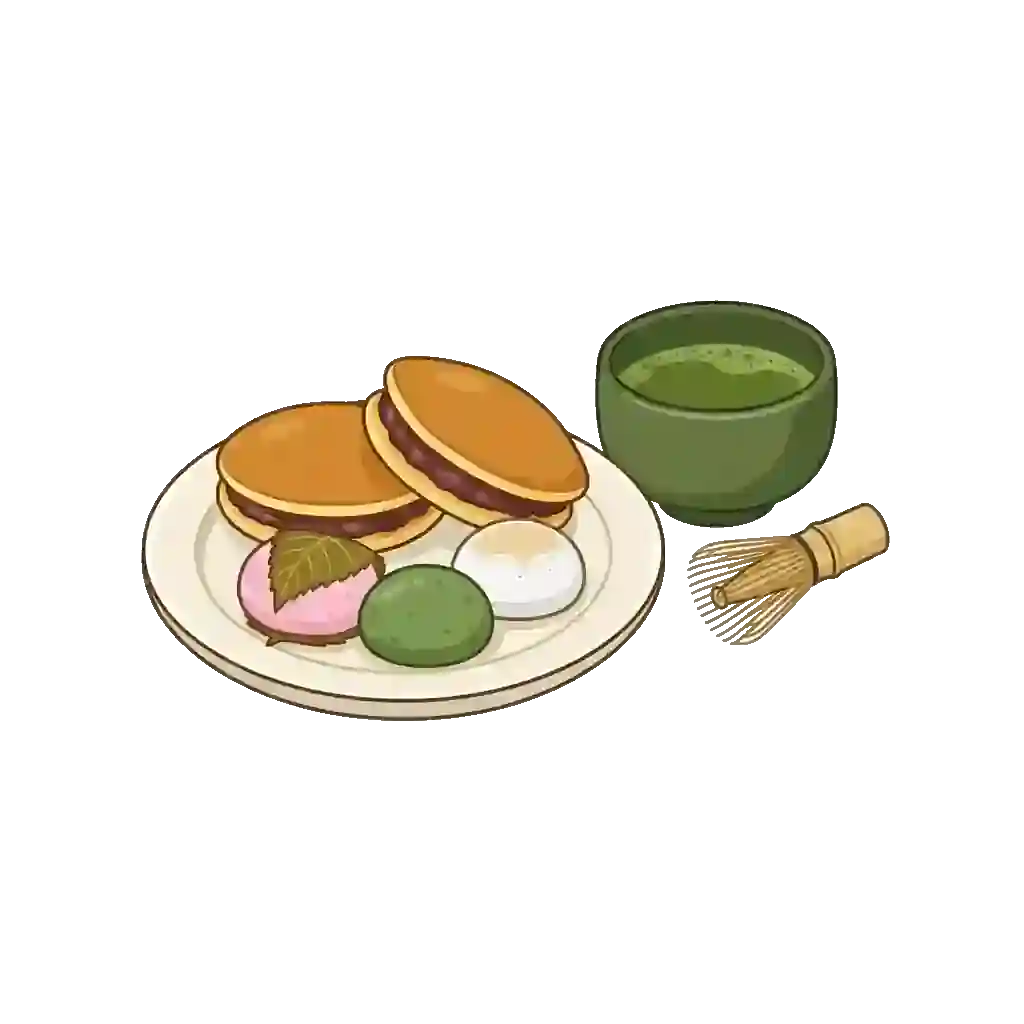 Traditional Japanese sweets wagashi mochi and Japanese desserts