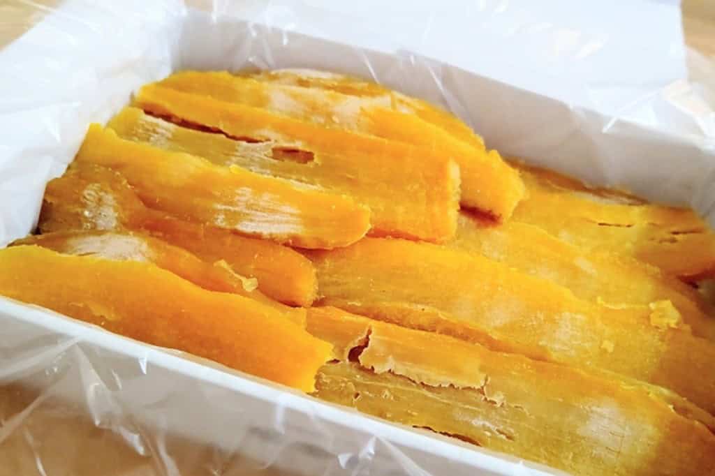 Dried sweet potato (Hoshiimo) is a popular Japanese snack known for its natural sweetness and chewy.