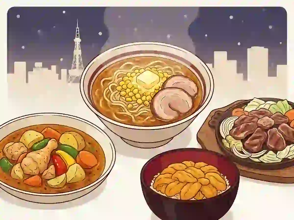 Delicious Sapporo-style ramen featuring rich broth, noodles, pork slices, and corn, showcasing popul.