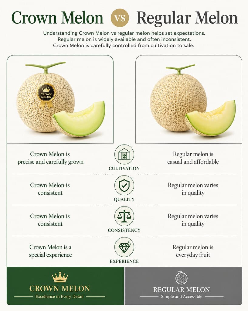 Crown Melon vs Regular Melon
