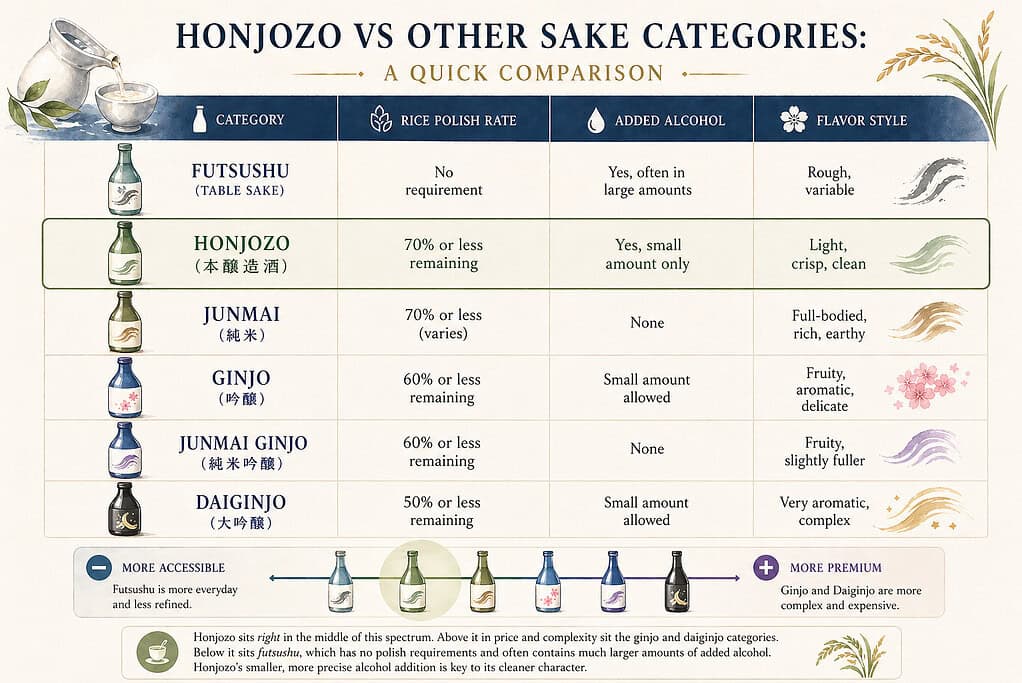 Honjozo vs Other Sake Categories