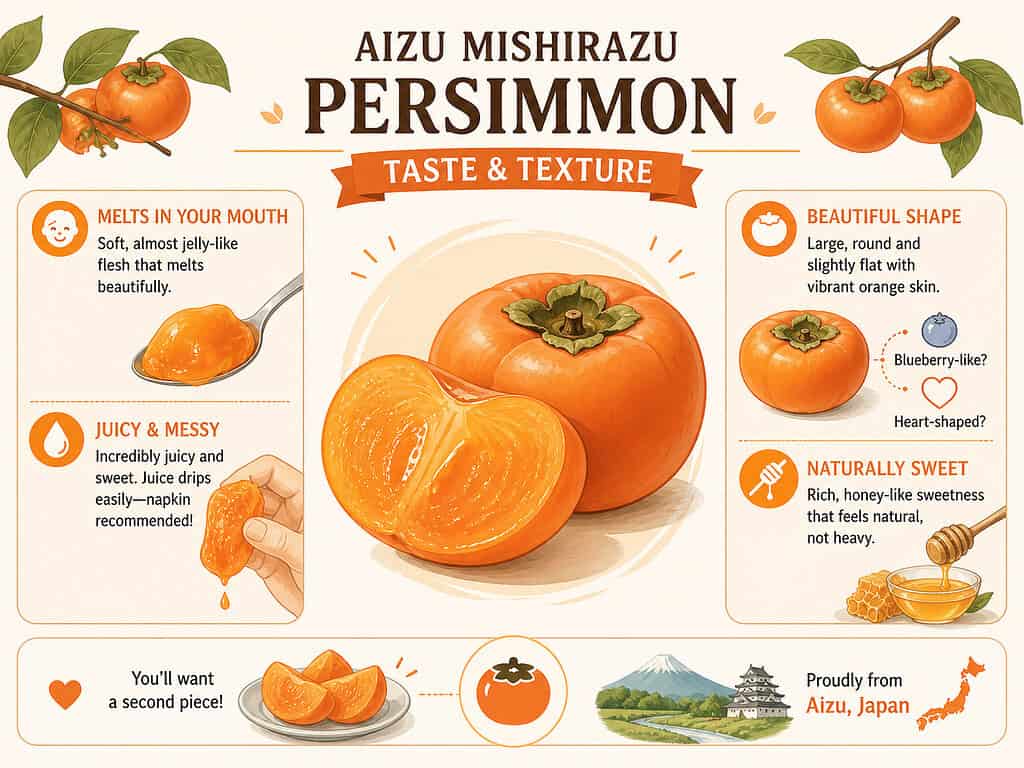 Aizu Mishirazu Persimmon Taste and Texture