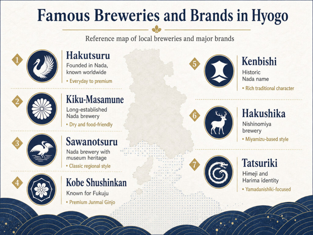 Famous Breweries and Brands in Hyogo