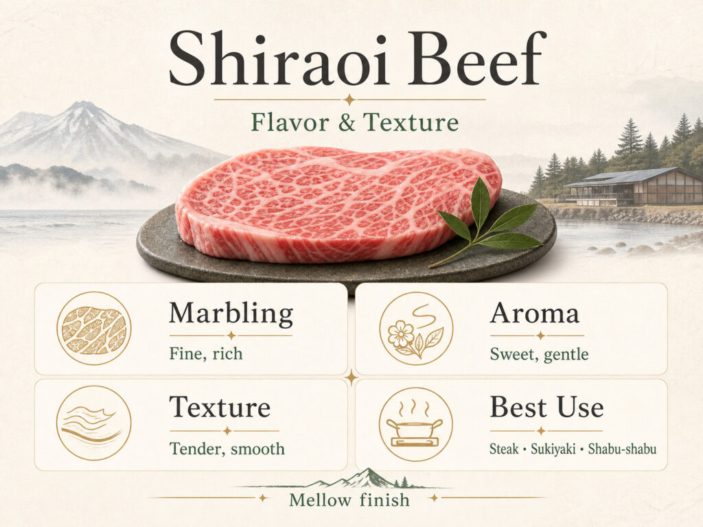 Flavor Profile and Texture of shiraoi beef