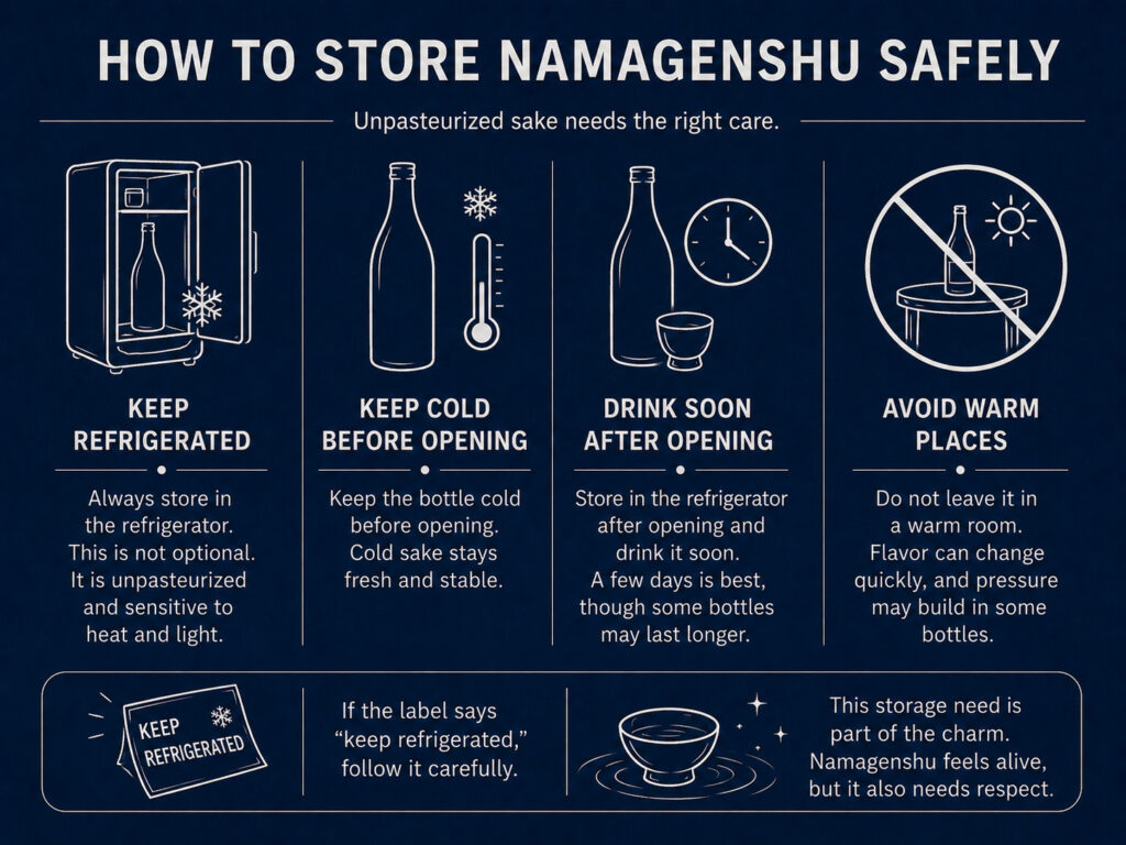 How to Store Namagenshu Safely