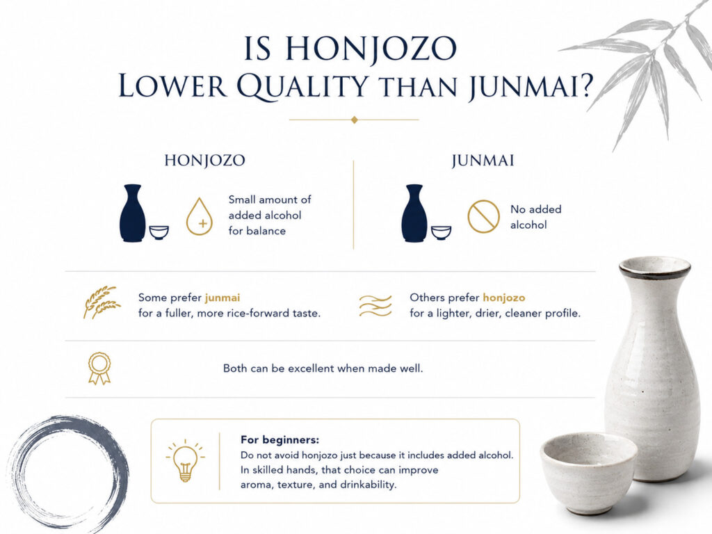 Is Honjozo Lower Quality Than Junmai?