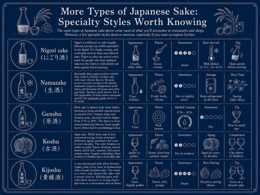More Types of Japanese Sake