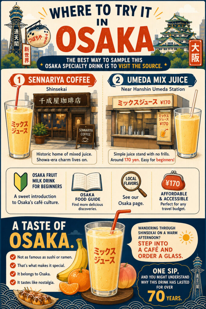 Osaka's retro mixed juice guide