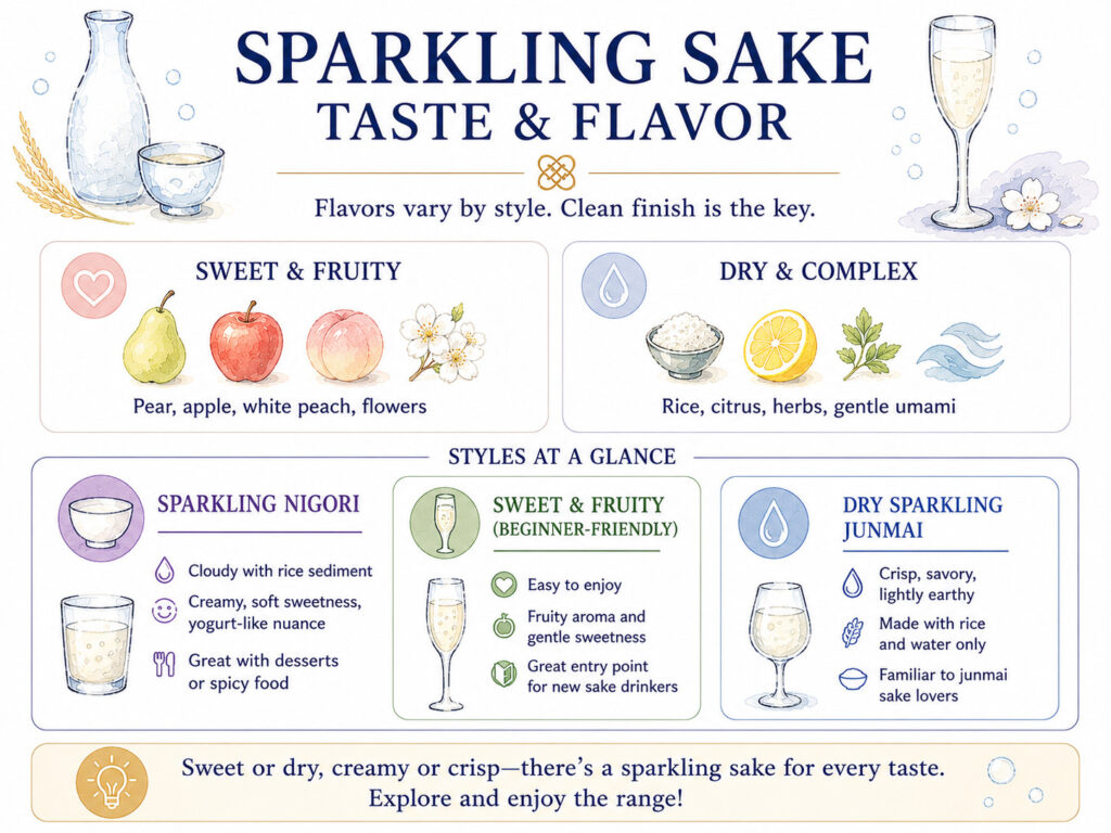 Sparkling Sake Taste and Flavor