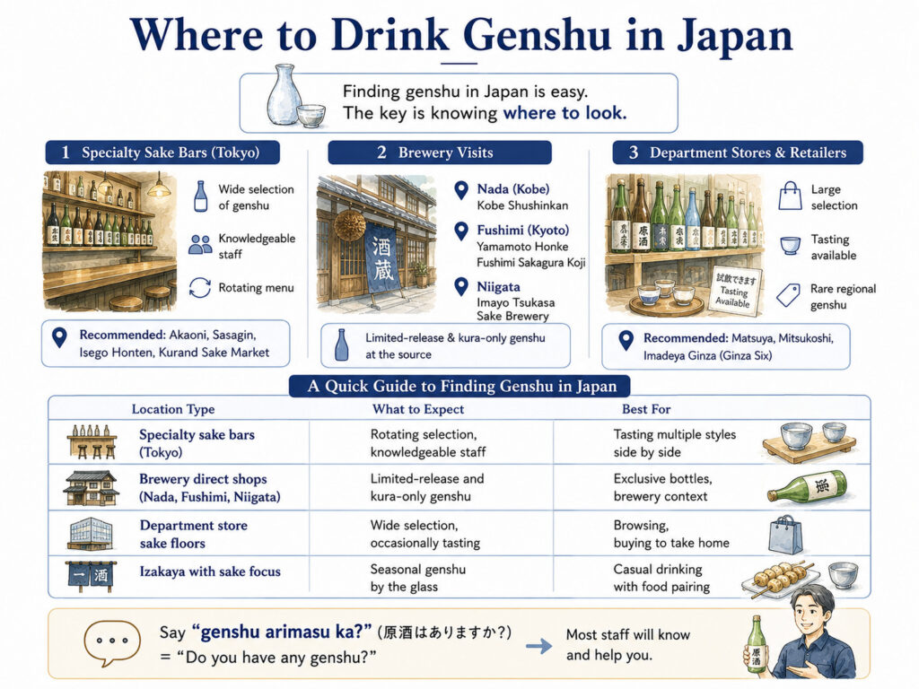 Where to Drink Genshu in Japan