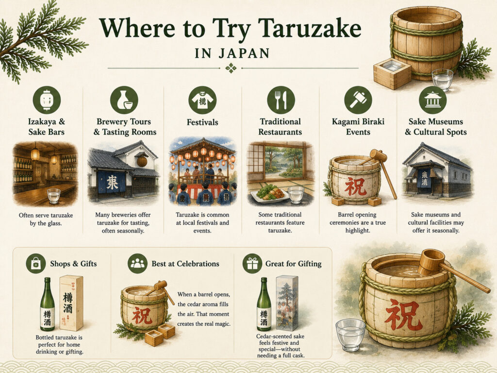 Where to Try Taruzake in Japan