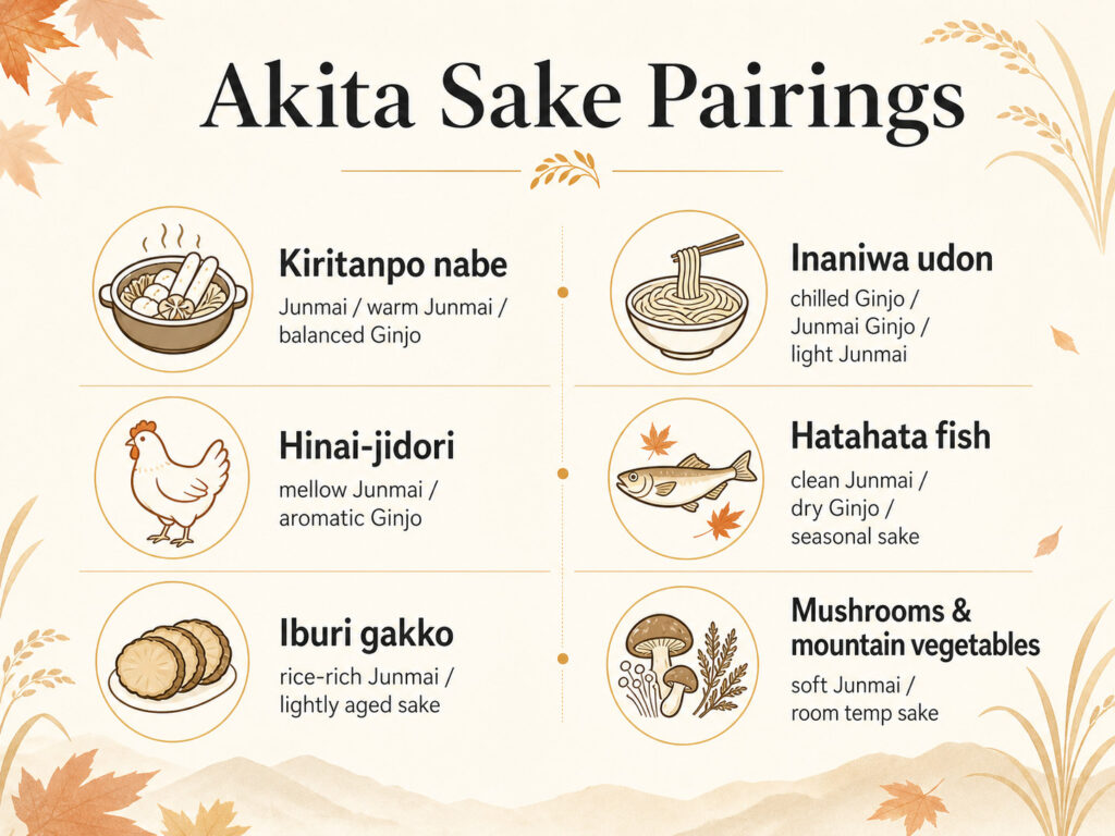 Best Food Pairings for Akita Sake