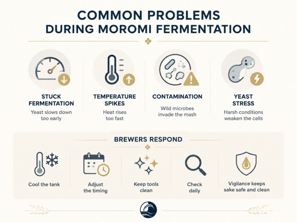 Common Problems During Moromi Fermentation