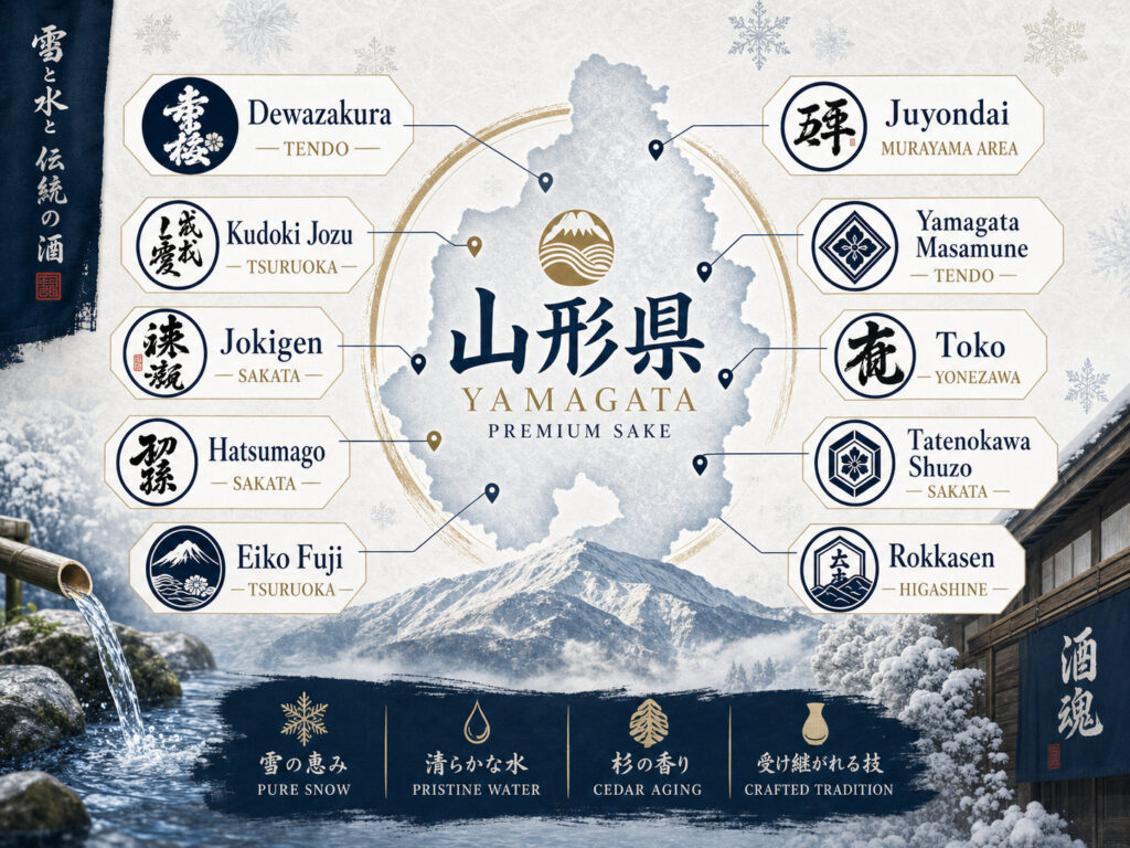 Famous Breweries and Brands of yamagata