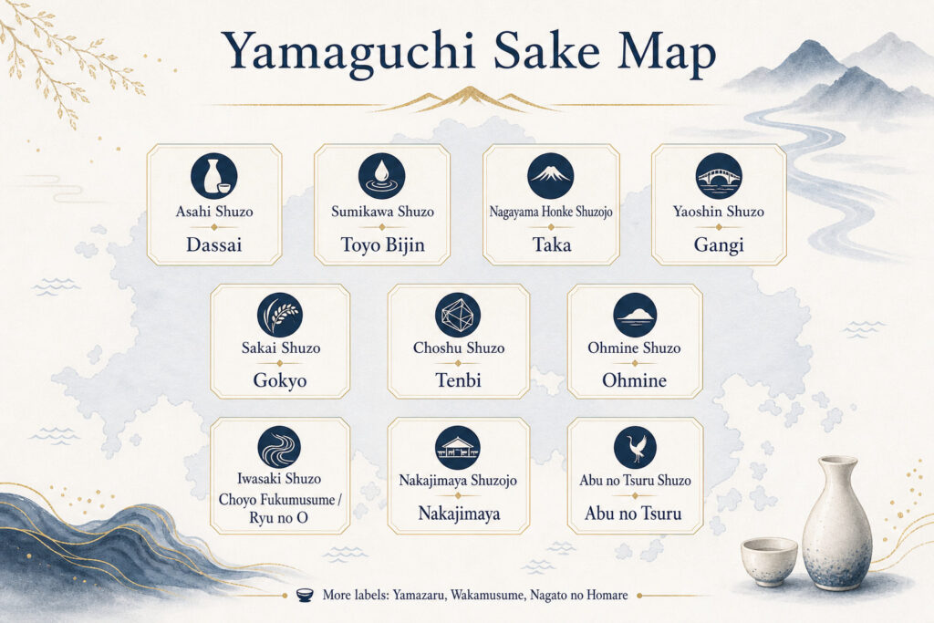 Famous Breweries and Brands in yamaguchi