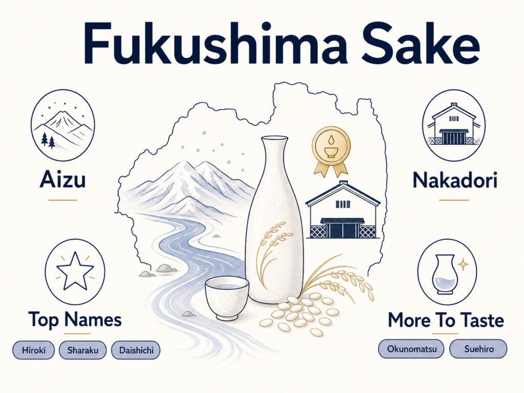 Famous Breweries and Brands of fukushima sake