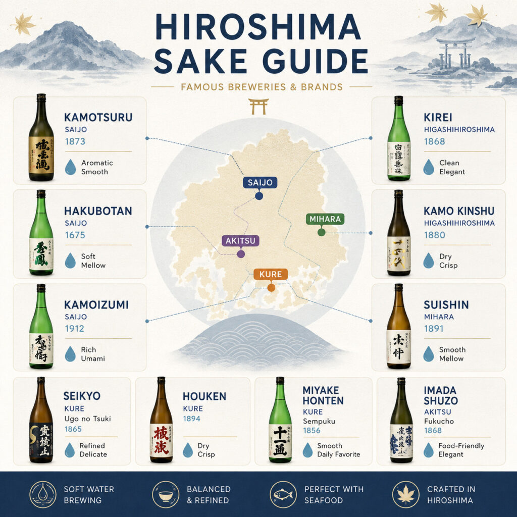 Famous Hiroshima Sake Breweries and Brands