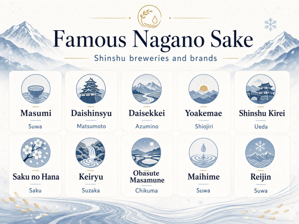 Famous Nagano Sake Breweries and Brands