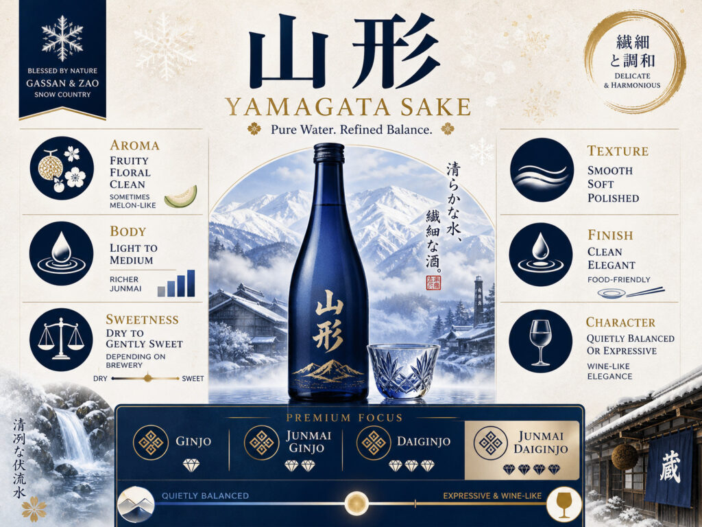 Flavor Profile and Characteristics of Yamagata sake