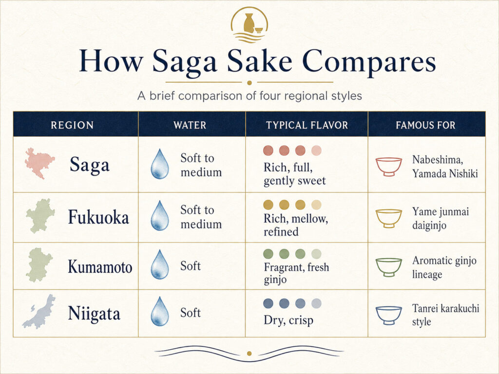 How Saga Sake Compares to Other Regions