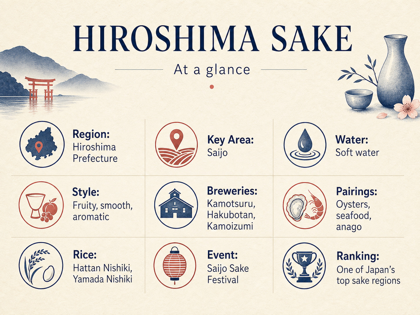 Hiroshima sake (広島の酒)
