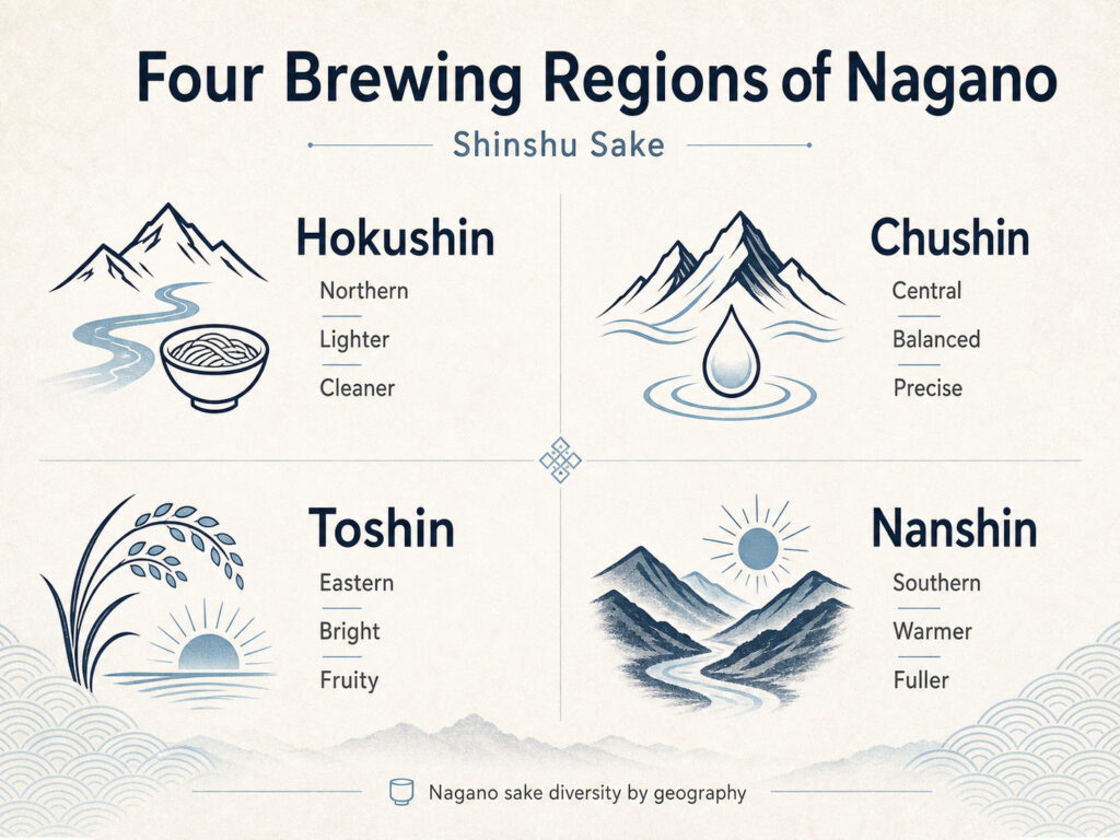 The Four Brewing Regions of Nagano