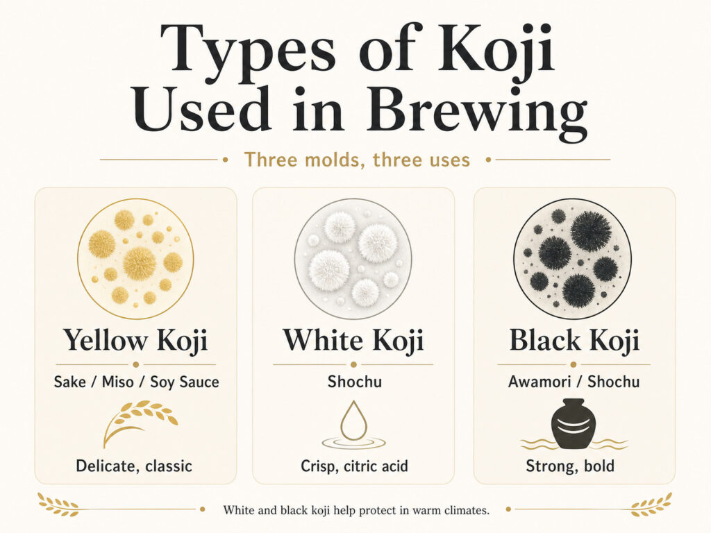 Types of Koji Used in Brewing