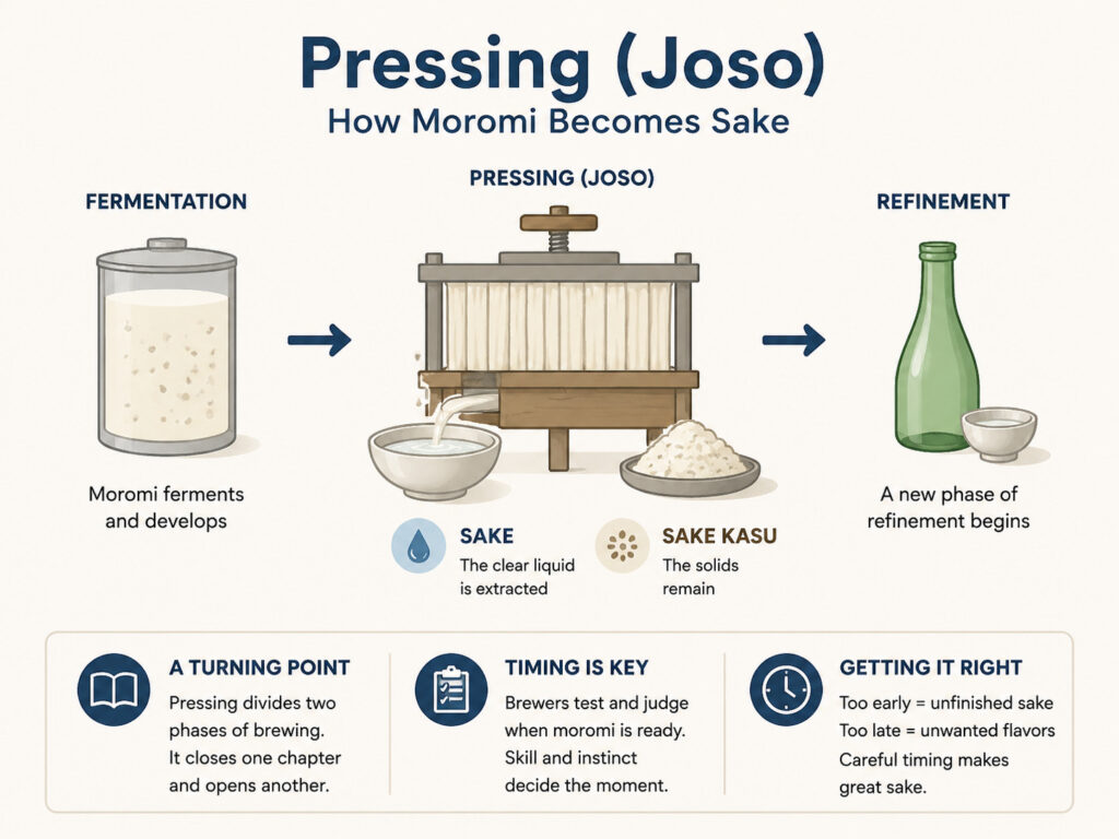 What Is Pressing in Sake Brewing?