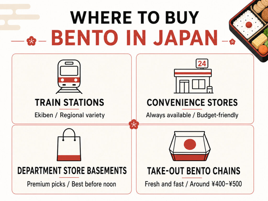 Where to Buy Bento in Japan