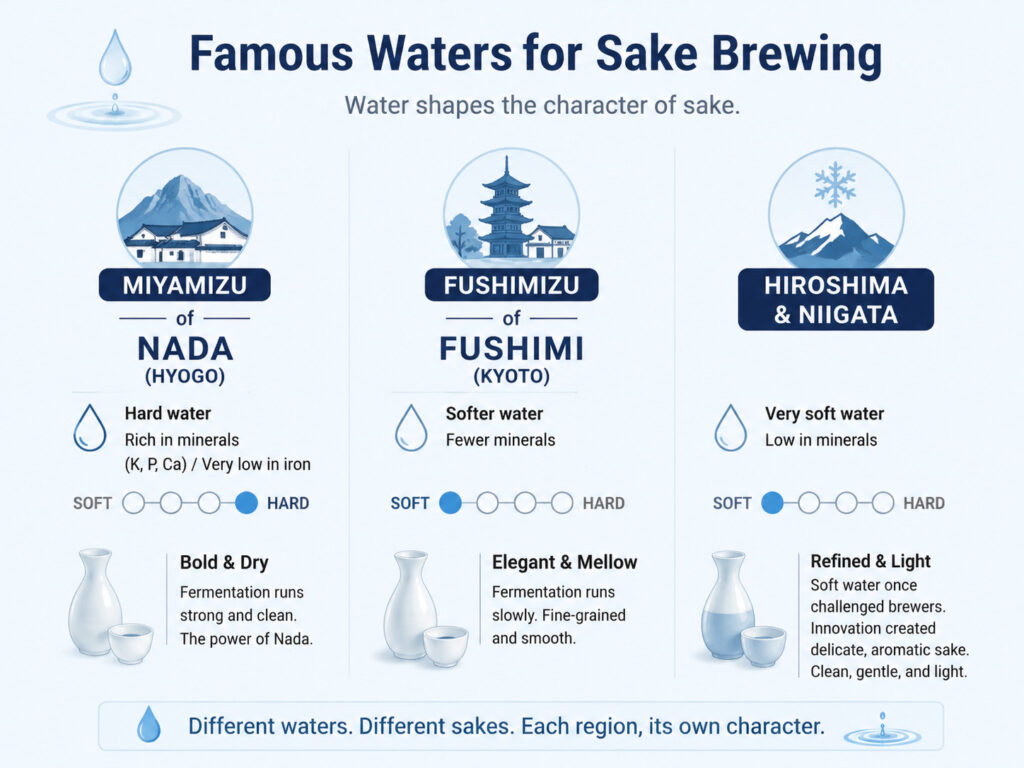 Famous Waters for Sake Brewing
