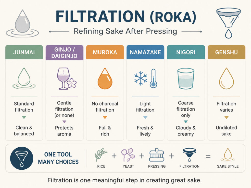 Filtration and Sake Styles