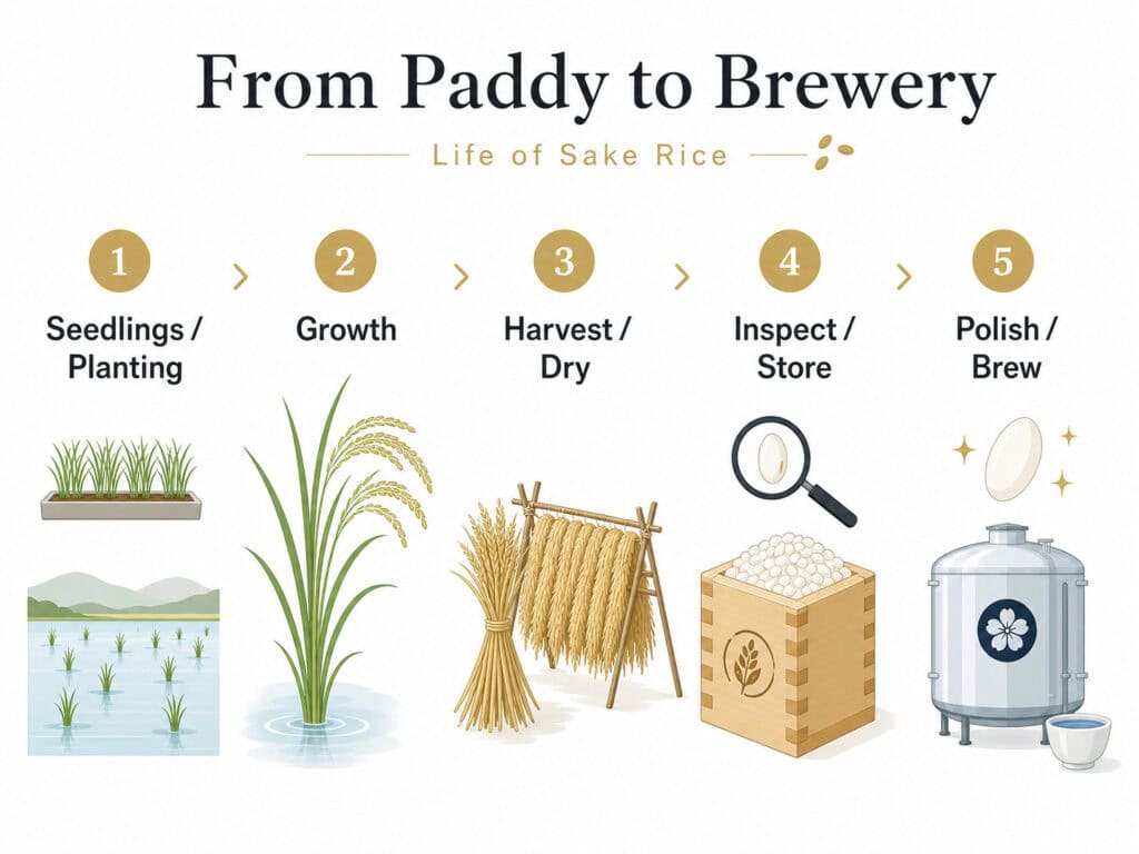 From Paddy to Brewery: The Life of Sake Rice