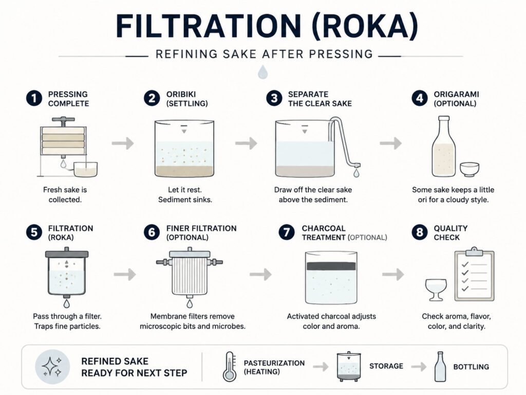 How Filtration in Sake Brewing Works