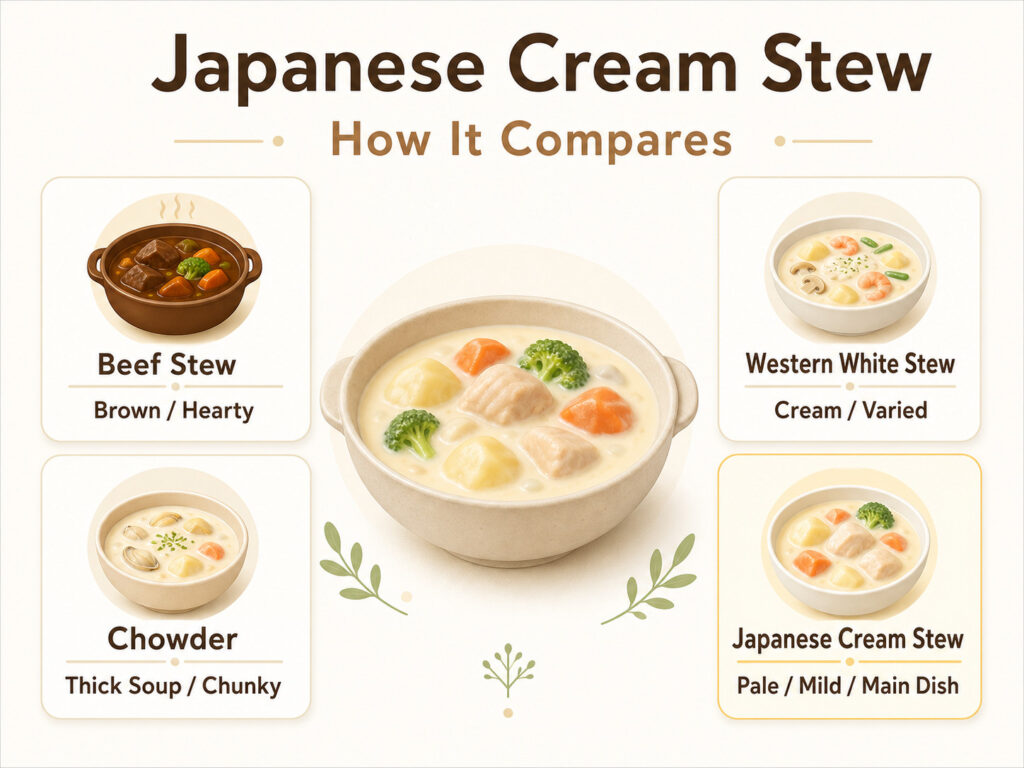 How Japanese Cream Stew Compares to Other Dishes