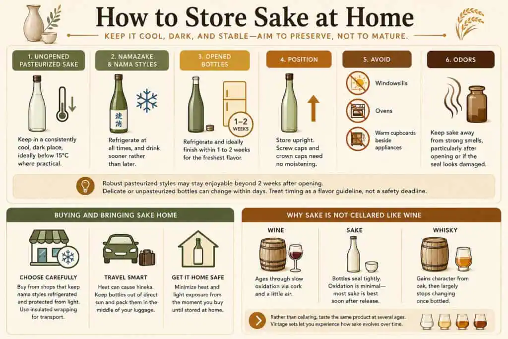 How to Store Sake at Home